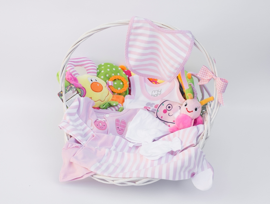 Poklon korpa za Bebe   - Mini roze set